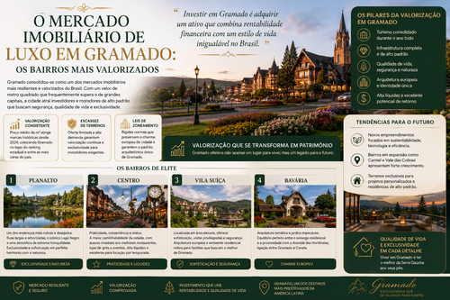 O MERCADO IMOBILIÁRIO DE LUXO EM GRAMADO: OS BAIRROS MAIS VALORIZADOS