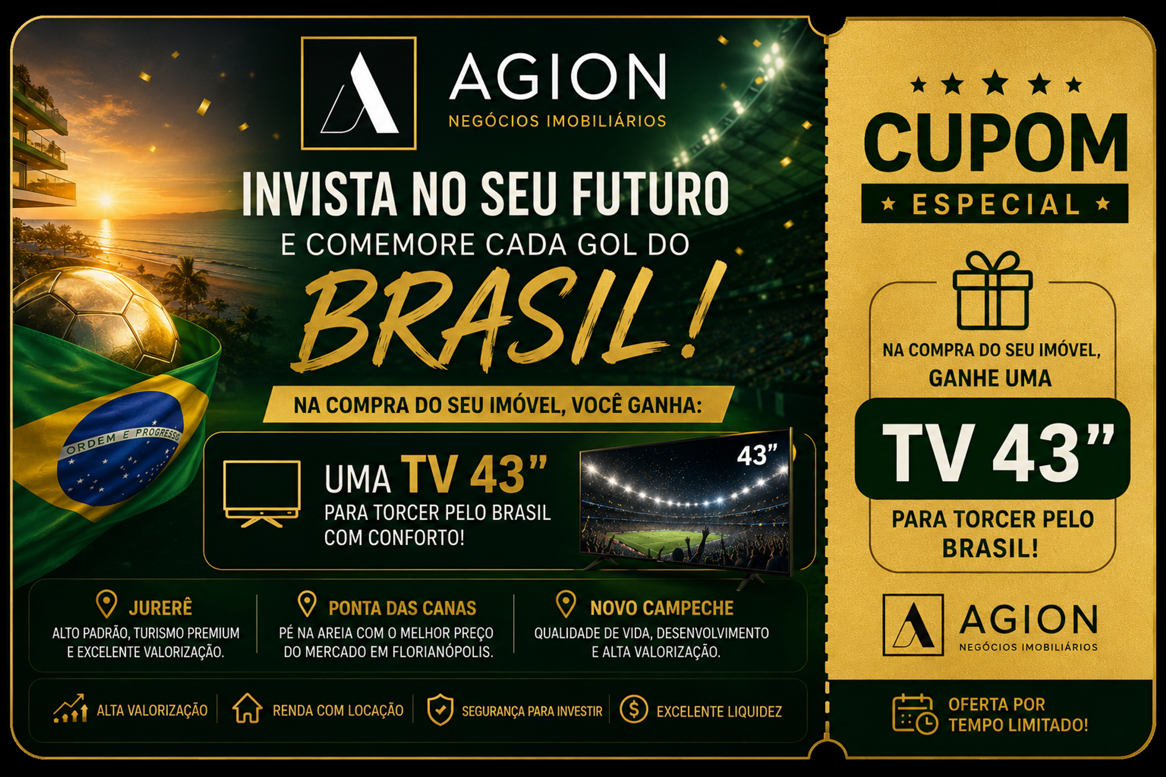 Invista no seu futuro e comemore cada gol em uma TV nova 🏆📺